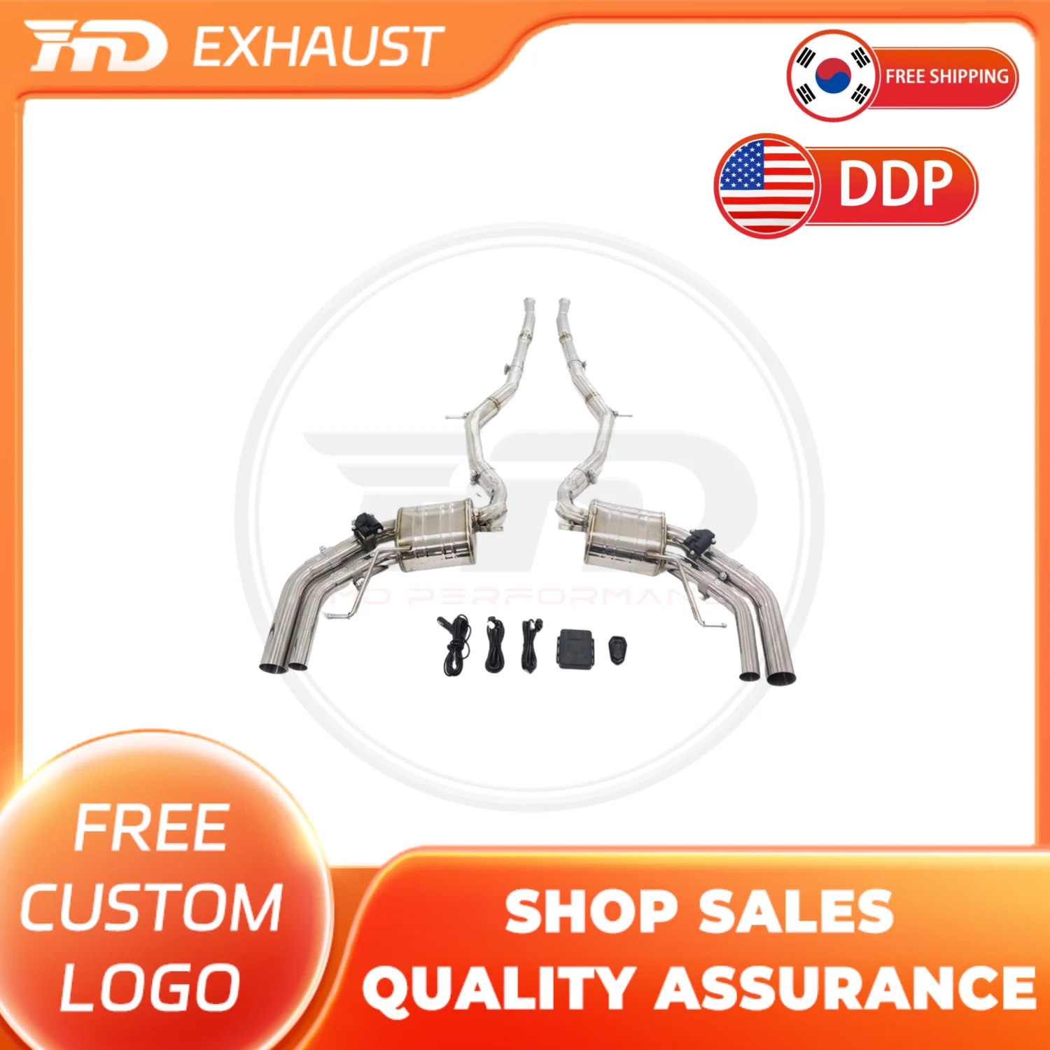 

HMD Exclusive customization SS304 System Performance Catback Exhaust for Mercedes benz S500 coupe C217 with valves Muffler