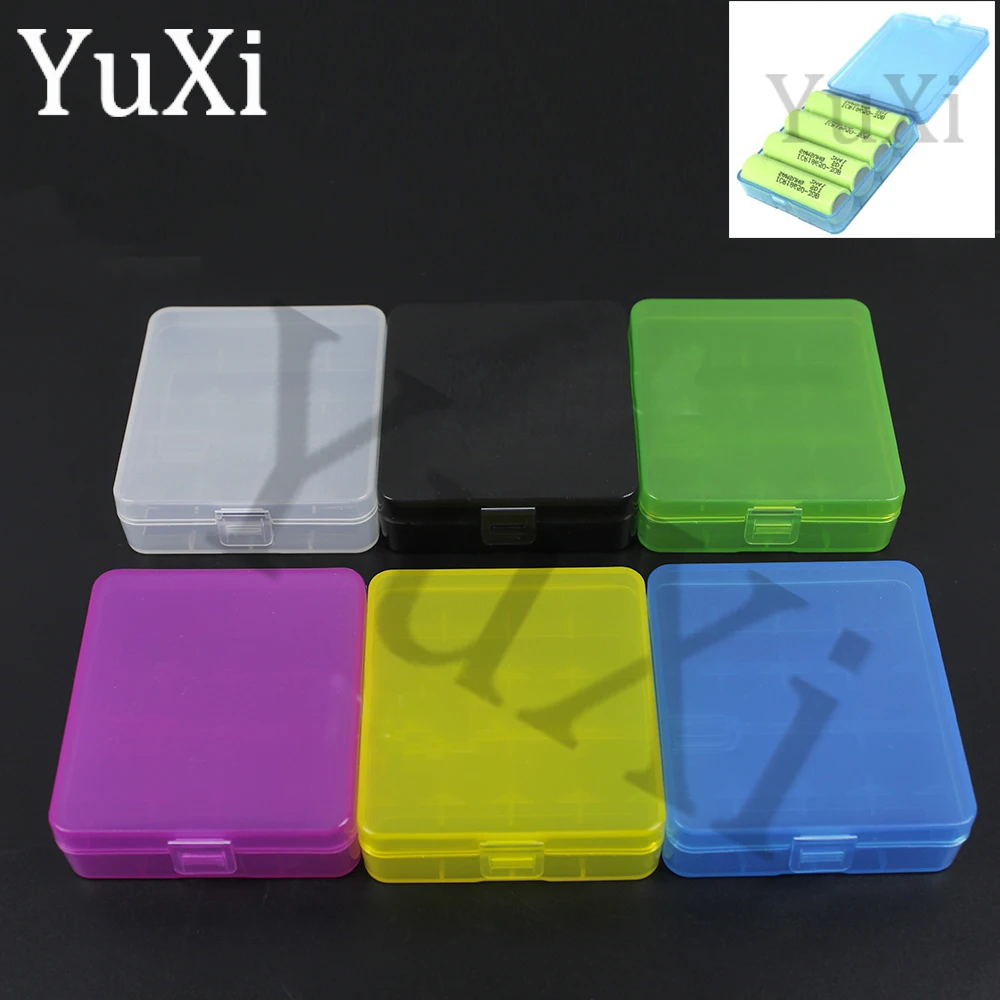 5Pcs Battery Plastic Protecting Case Cover Holder 18650 16340 14500 Batteries Storage Box Container Organizer PVC Hard Case