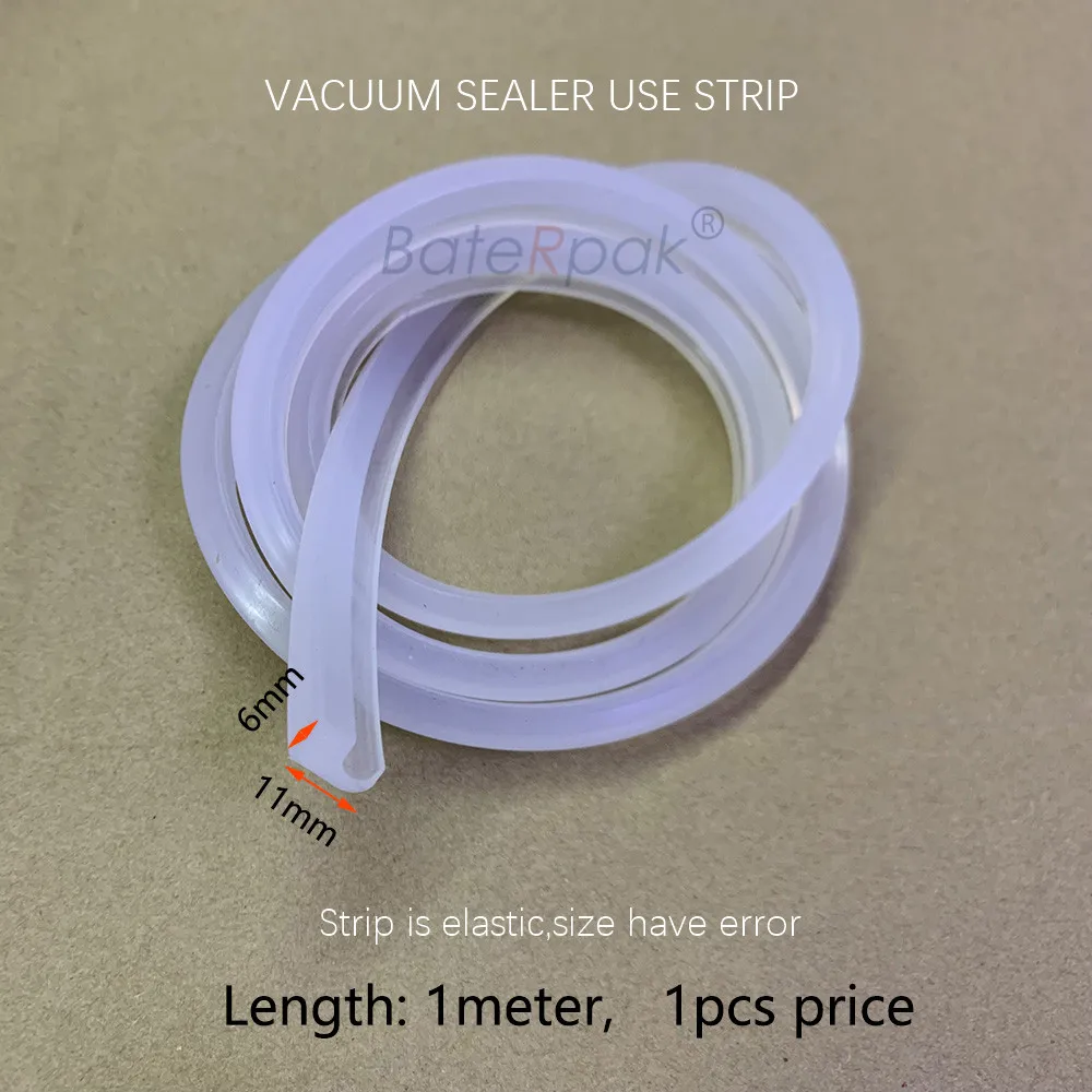 BateRpak DZQ 400/500/600 Vacuum Sealer Silica Gel Strip,Vacuum Pack Machine Spare Part Silicone Sponge Sealing Strip,1meter pric