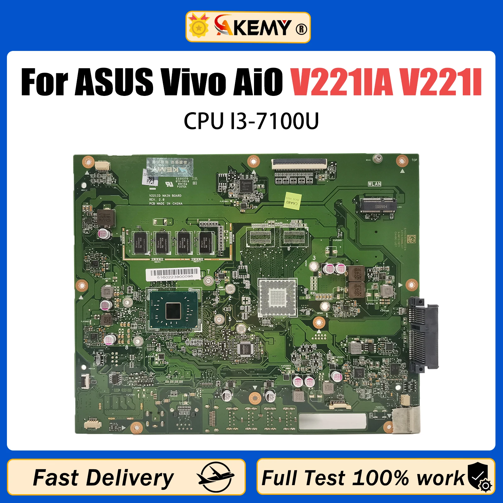 

Материнская плата AKEMY V221I Материнская плата ASUS Vivo AiO V221IA все-в-одном для ноутбука с процессором I3-7100U