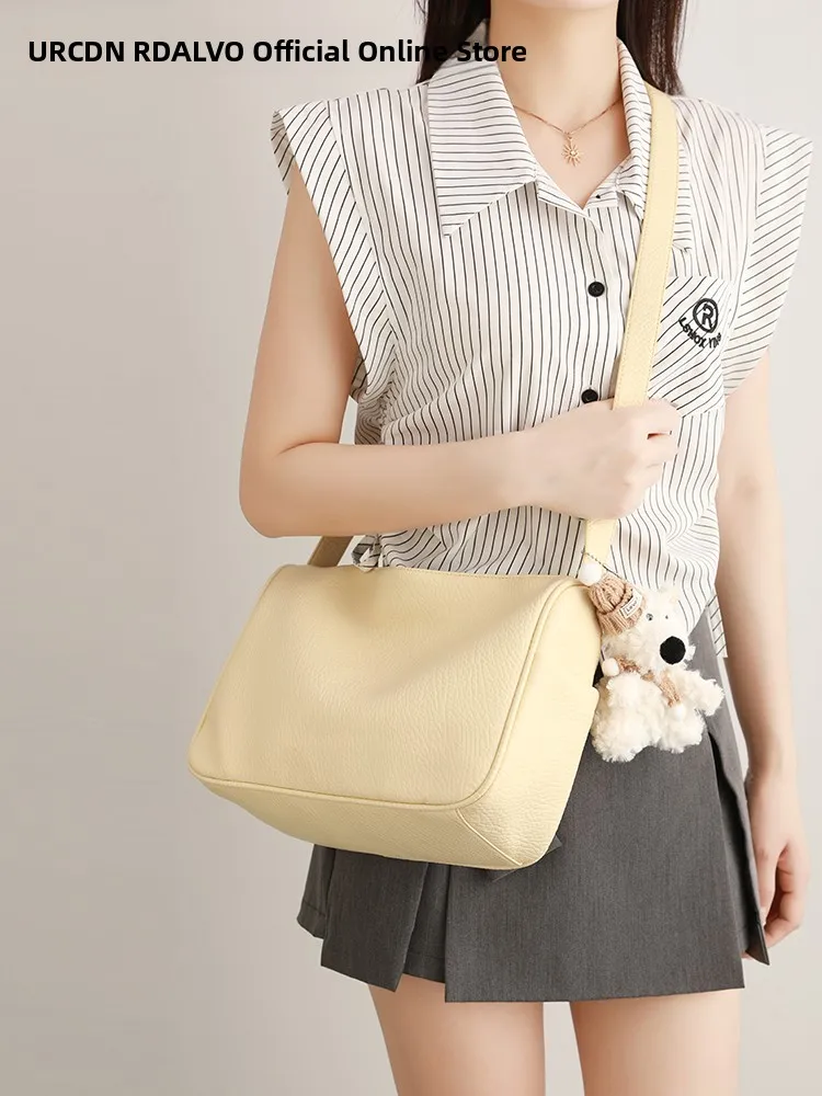 

UR Simple Soft Leather Underarm Bag Women's Faion Casual Commuter Small Square Bag Single oulder Slant Crossbody Bag