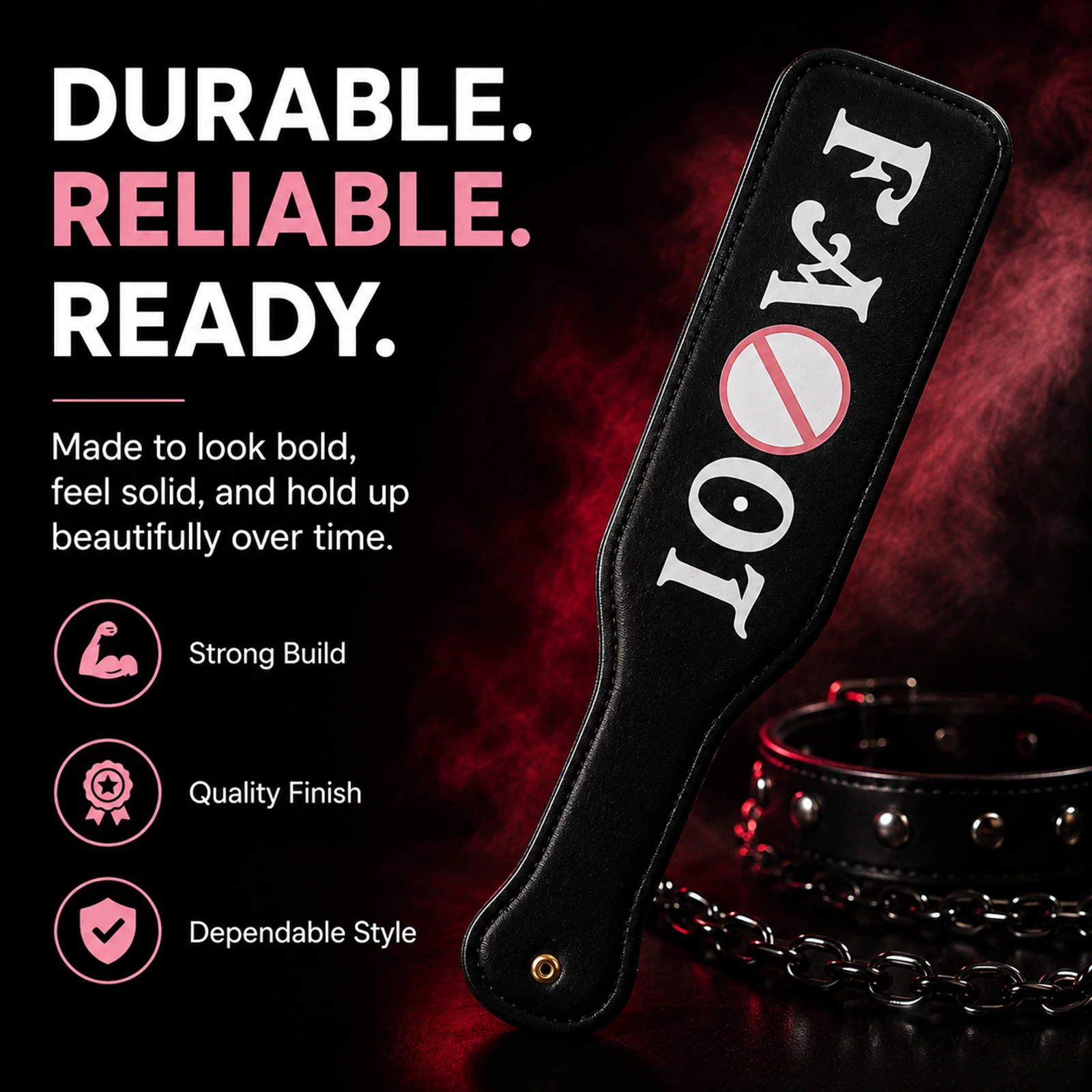 Fagg Black Harness Spank Paddle Beat Fetish BDSM Submissive Slave Adult Games Flogger Gear Flogger Slapper Paddle Whip Sex Toys