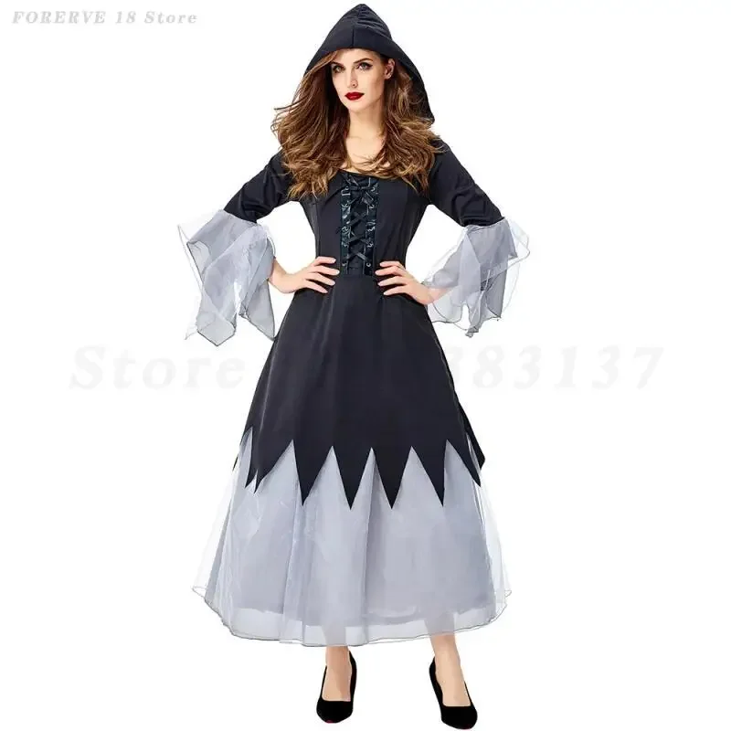 

Злая волшебница, нарядное платье, женская готическая ведьма, карнавальный костюм на Хэллоуин, карнавал, вечерние, ролевые игры, одежда для выступлений на сцене