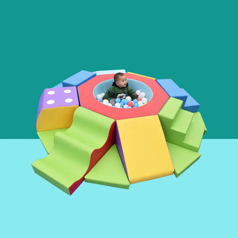 

Free Package Soft Toddler Play Kit Indoor Kids Soft Playground Equipment with Ball Pit