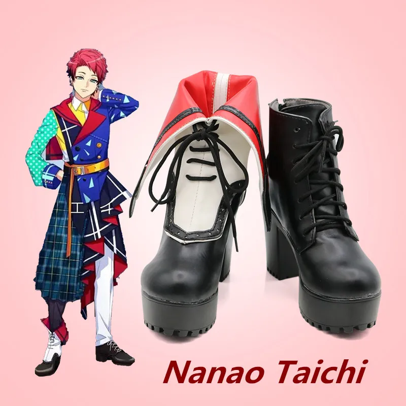 

A3 Nanao Taichi Cosplay Costume Shoes Handmade Faux Leather Boots