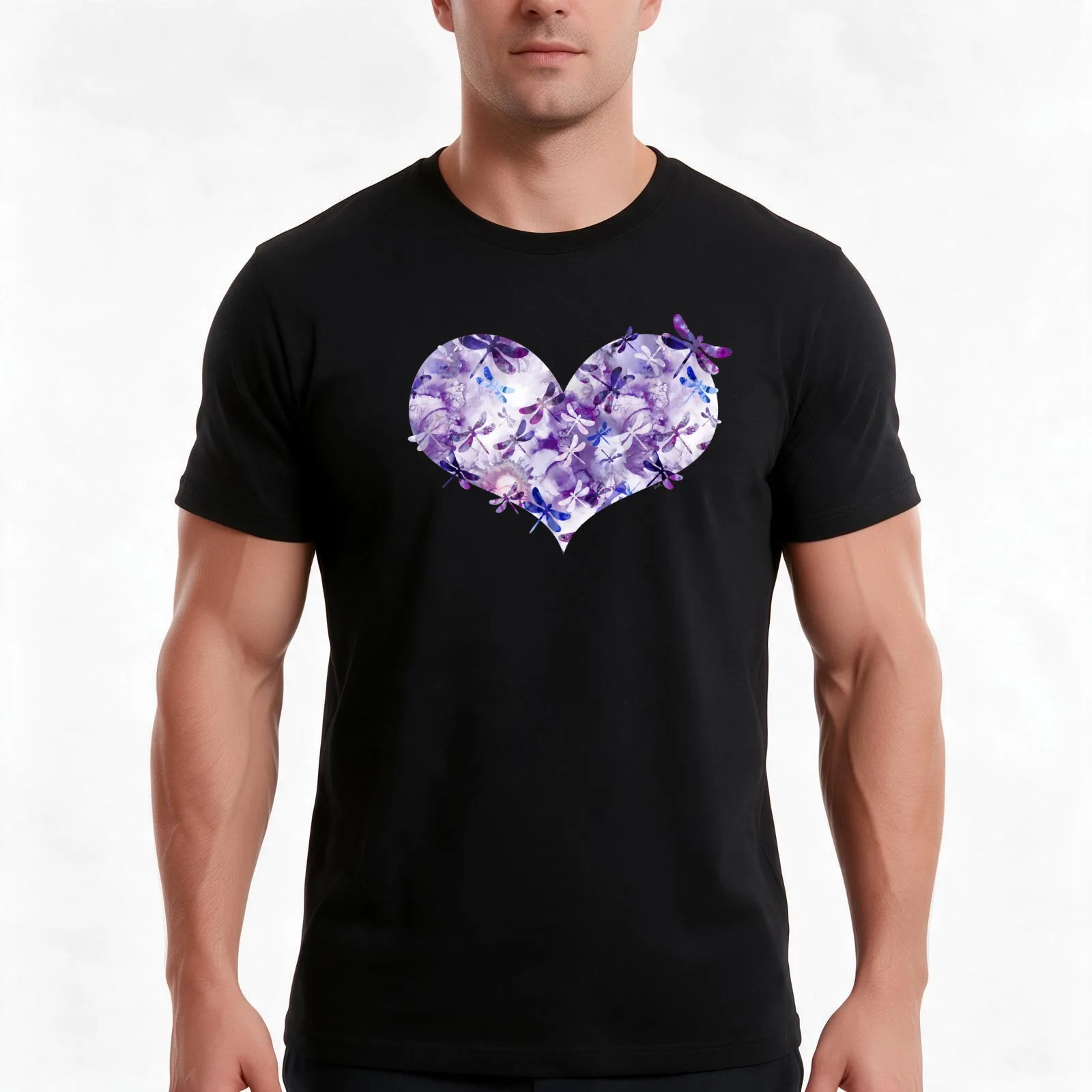 Ultraviolet Purple - Dragonfly Lullaby T-Shirt Summer Casual Cotton Tee Oversized Streetwear Tops Vintage Graphic Print