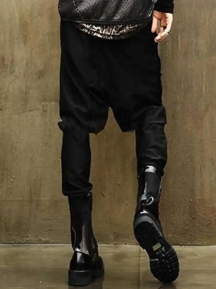 HKSH Korean Dark Fashion Men's Casual Pencil Pants Trendy Niche Design Spring Autumn Gothic Japanese Punk Pocket Trousers HK1762