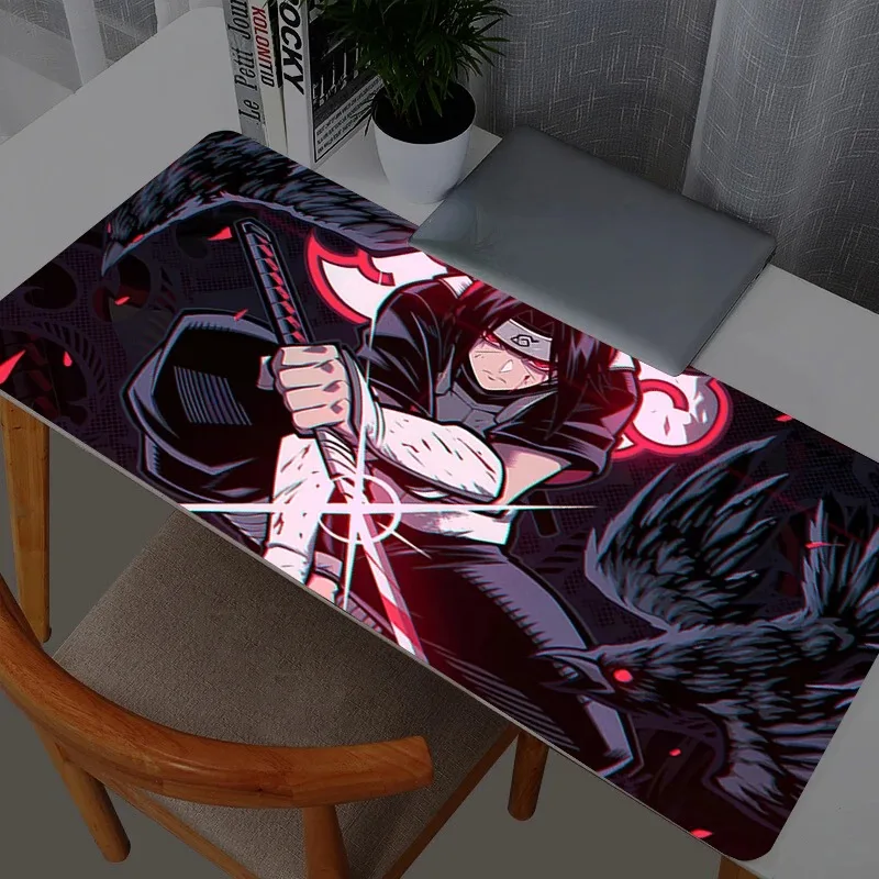 Mauspad Gamer Naruto Itachi Uchiha PC Computer Groß 900x400 XXL Schreibtischunterlage Tastatur Anime Gaming Zubehör Mauspad Teppich