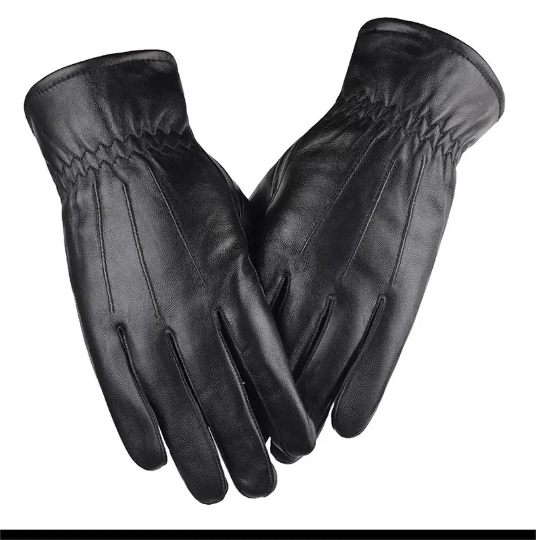 

Genuine sheepskin gloves with velvet and thickening to keep warm, windproof and non-slip for outdoor driving and riding