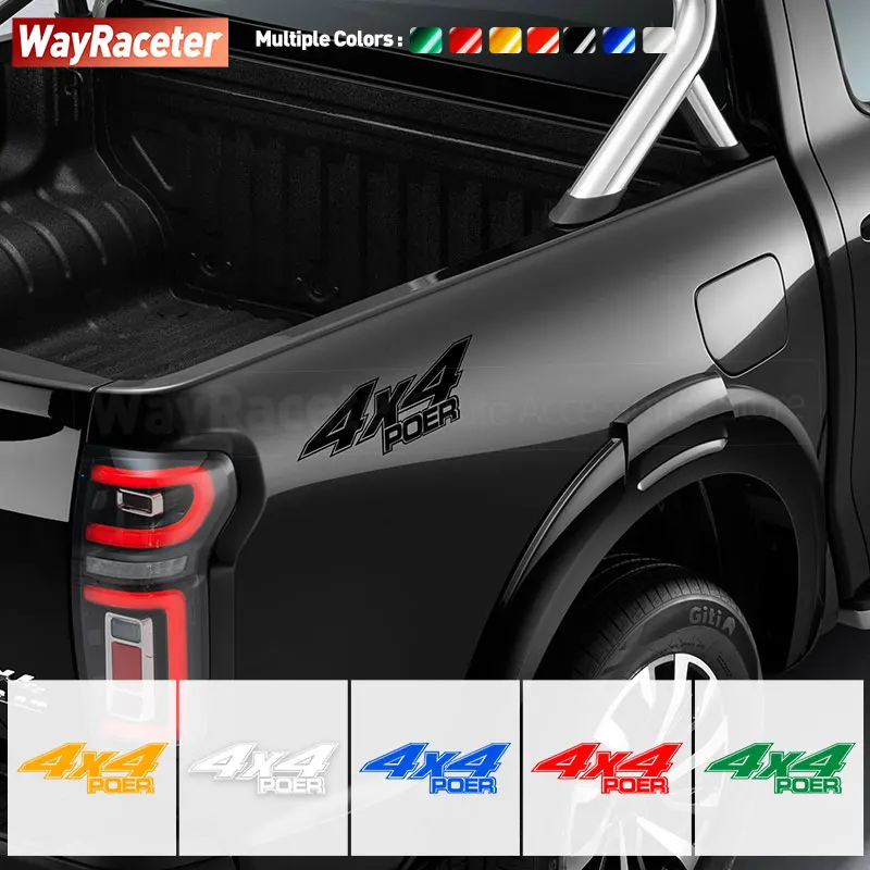 

2 Pcs Car Tailgate Sticker Door Trunk Side Reflective Vinyl Decal For GWM Poer Great Wall Off Road 4X4 2025 2026 Accessories