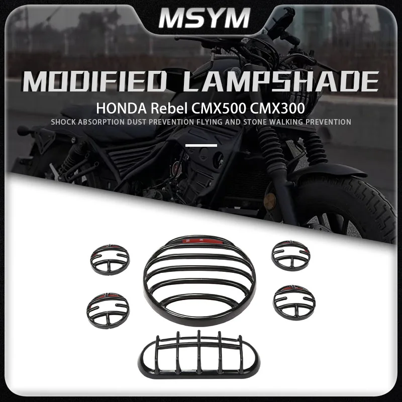 

For HONDA Rebel CMX500 CMX300 2020-2024 Motorcycle Headlight Grill Cover Front Head Light Lamp Protector Guard Accessories