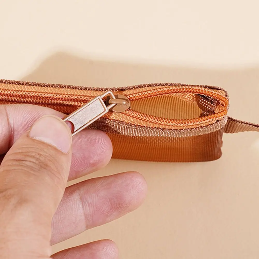 Simple Mesh Zipper Pouch Document Storage Bag File Folders Creative Students Pencil Bag Cosmetic Makeup Bags School Supplies