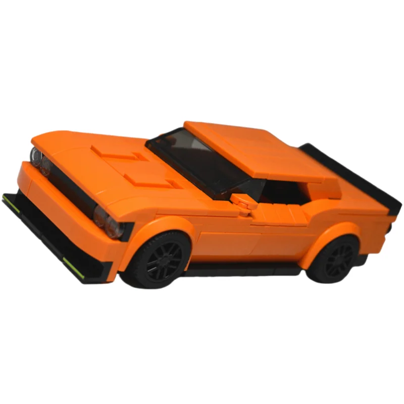

MOC building blocks Toy Orange Sports car model 288pcs small particle creative holiday gift Boy birthday set