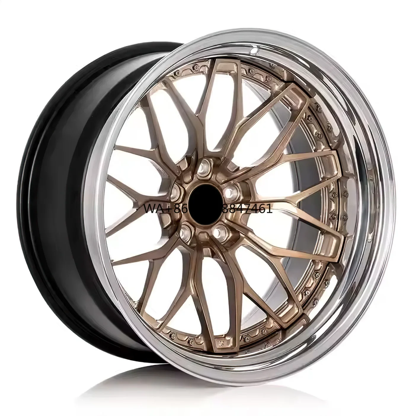 For  Custom Concave Forged Wheels Polished Brushed 3-Pieces 5x114.3 5x120 17 18 19 20 21 22 Inch Rims Chrome Passenger Car Wheel