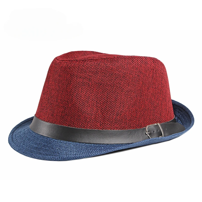 Spring and Summer Patchwork Men\'s Jazz Hat  Unisex Fashionable Fedoras Hat for Women