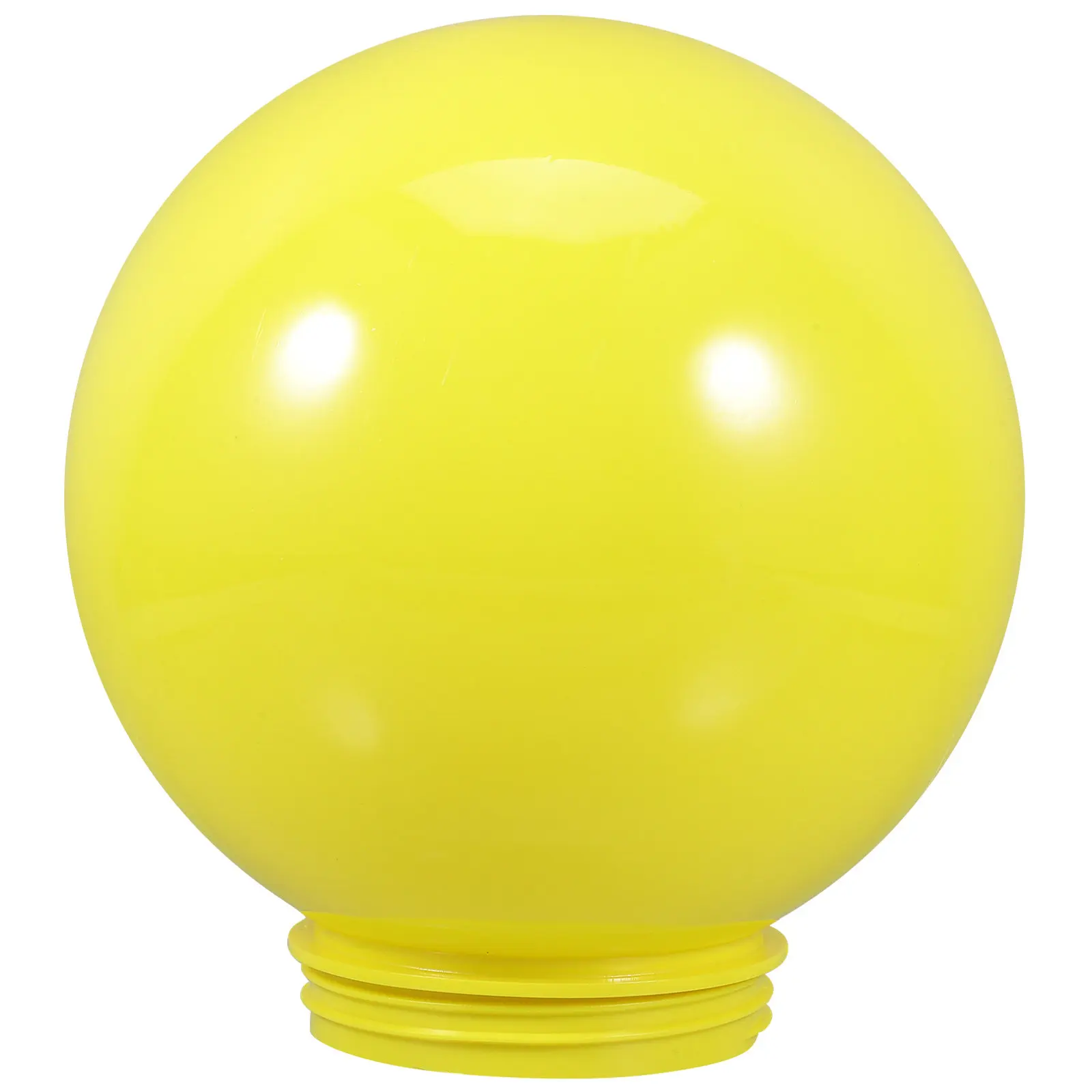 Acrylic Yellow Round Globe Lamp Shade Replacement for Outdoor Garden Patio Post Lights Easy Install Lamp Cover Accessory