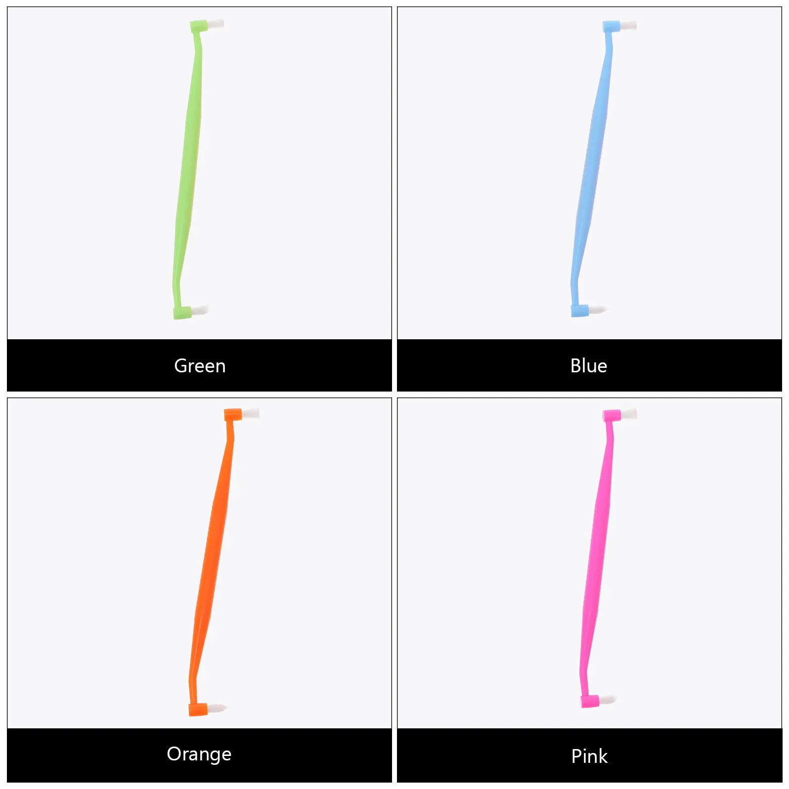 4Pcs Interdental Toothbrush Dual Head Small Bristle for Food Debris Removal Tapered Tuft Orthodontic Care Tooth Brush