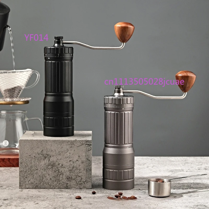 CNC Manual Coffee Bean Grinder External Adjustable Coarseness Hand Crank Grinder for Hand Brew Italian Coffee