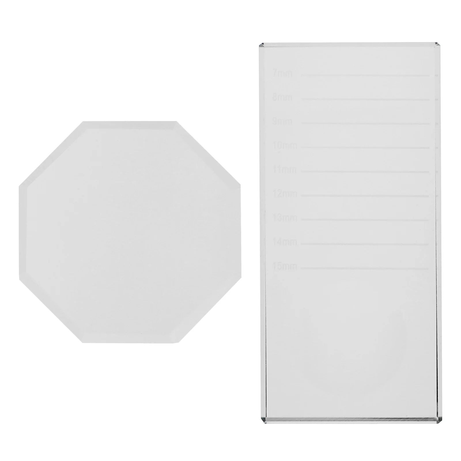 

2pcs Eyelash Extension Glass Gasket Reusable Smooth Portable Professional Tool False Eyelashes Pad Grafting Accessories Glass