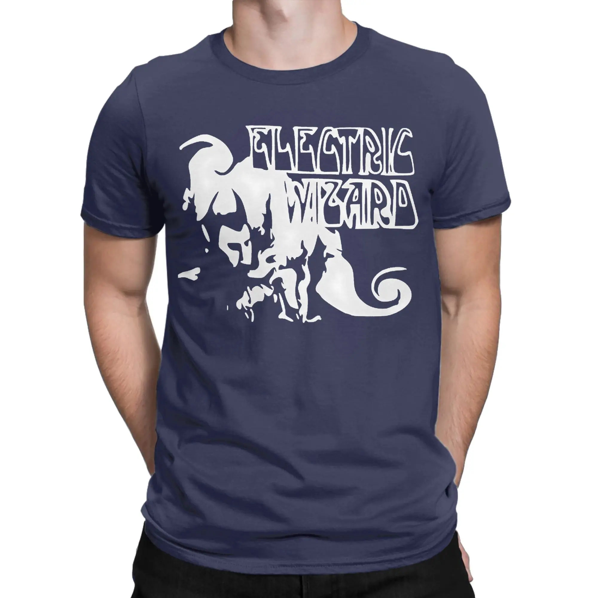 Electric Wizards Heavy Metal T-Shirt Men  Novelty Pure Cotton Tee Shirt Round Collar Short Sleeve T Shirts Summer Clothes