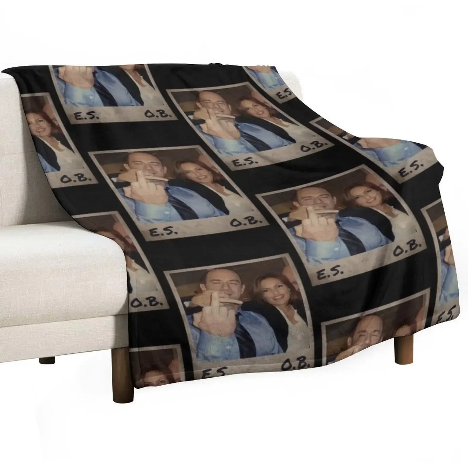 Law and Order Benson and Stabler Throw Blanket blankets and throws Vintage Plaid Hairy Sofa Warm Blankets