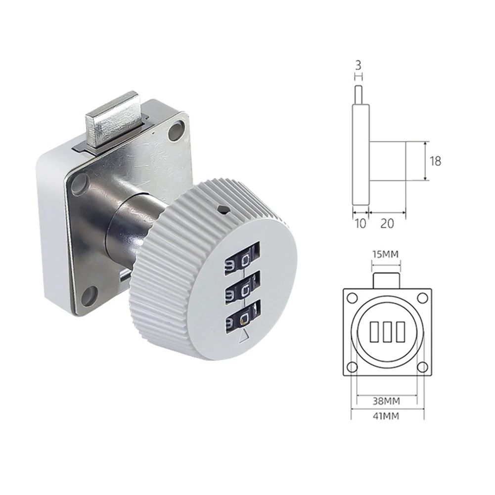 Password Locking Lock Garage Hasp Staple No Need Punch Holes Padlock Prevent Theft Cam Desk Cabinet Shed Latch