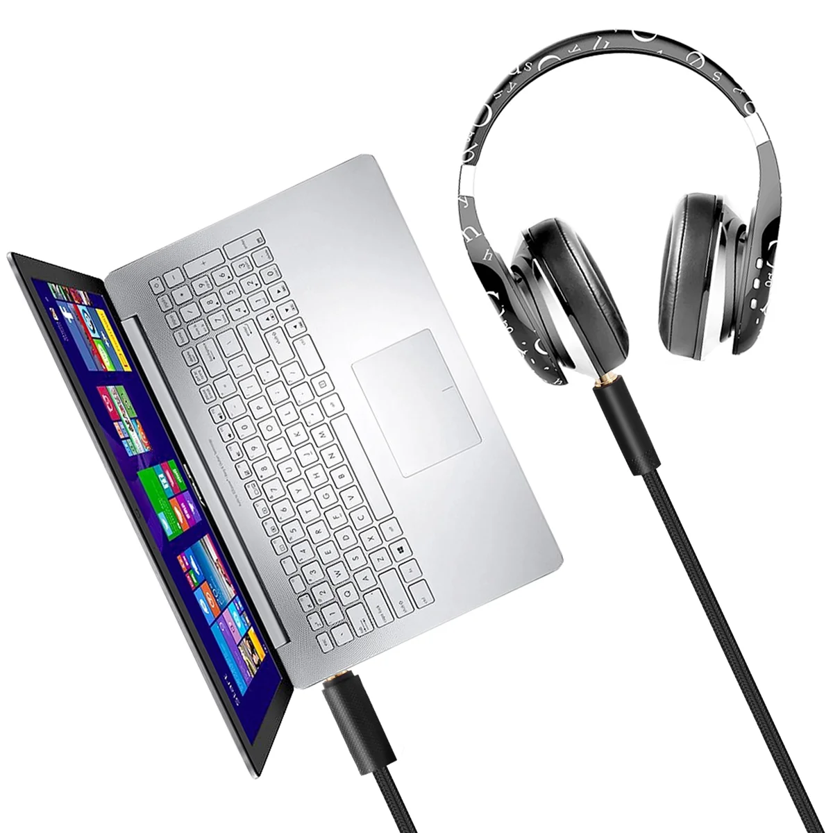 POP-l2M Portable Headphone Cable Audio Cord Line for Logitech GPRO x G233 G433 Earphones Headset