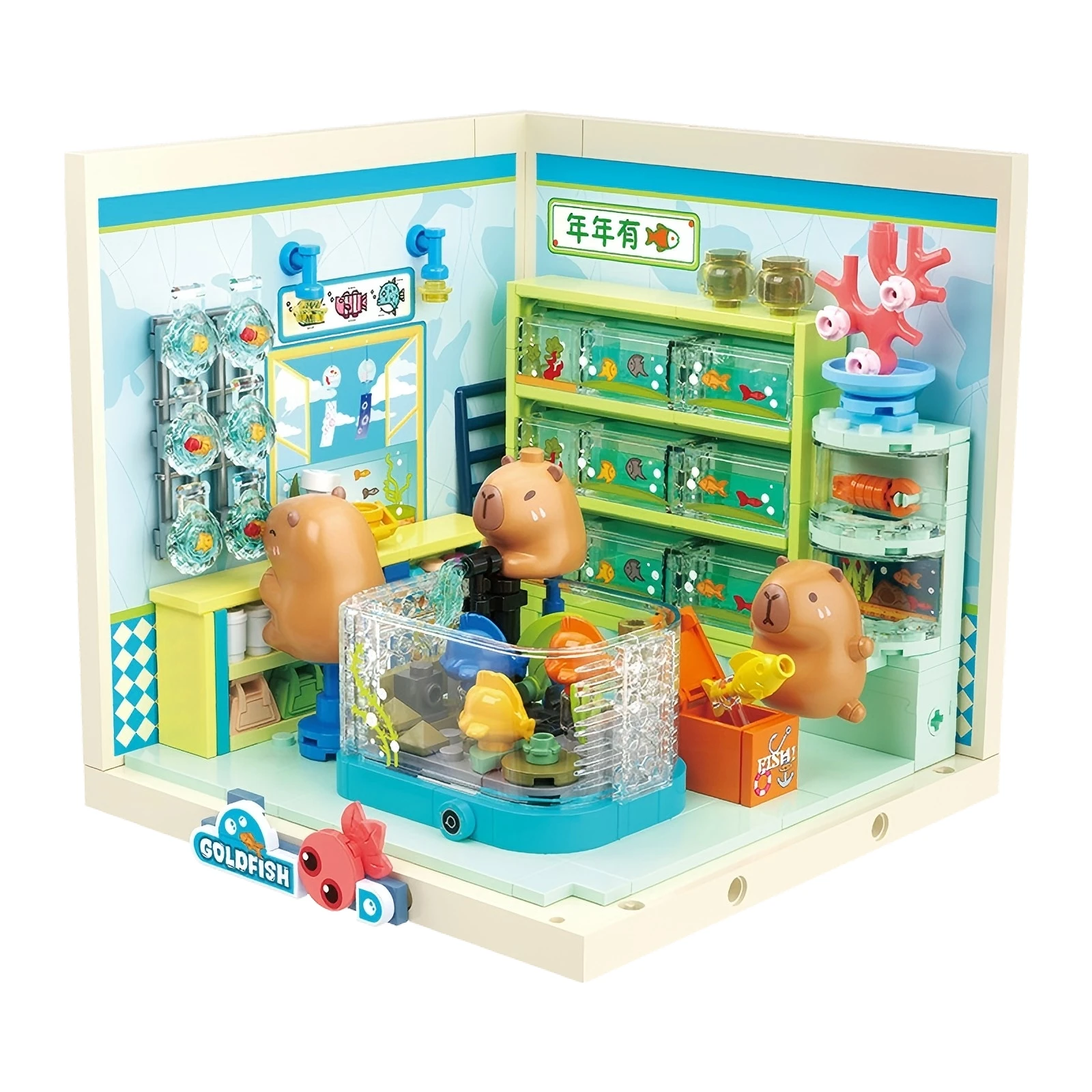 DIY architectural model commercial street educational toy model assembly creative ornament children's building blocks toys gift