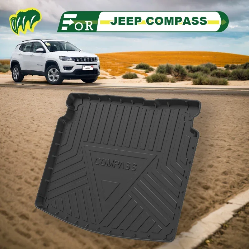 

For JEEP COMPASS 2017-2021 Custom Fit Car Trunk Mat All Season Cargo Mat 3D Shaped Laser Measured Trunk Liners