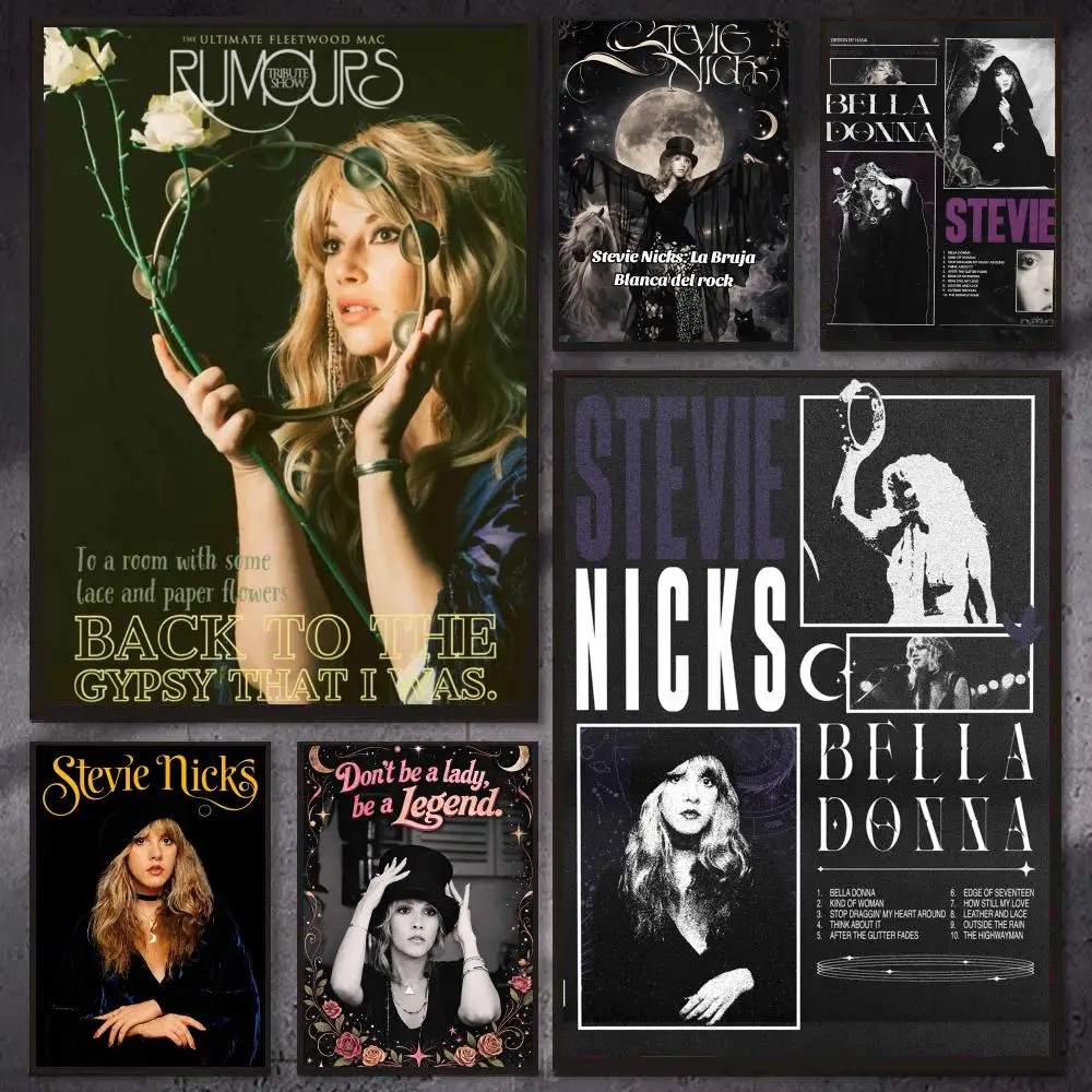 Rock music S-Stevie nicks Poster PP Wall Decor Posters Celebrity Art Prints Aesthetic Wall Art Bedroom Office Home Gift