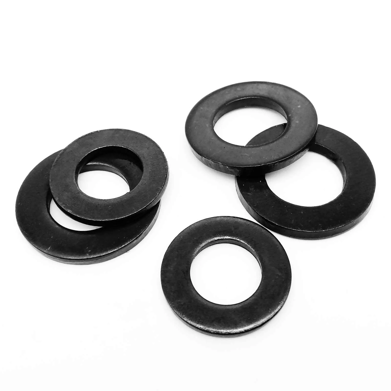 HZYUEGOU M1.6 M2 M2.5 M3 M3.5 M4 M5 M6 M8 M10 M12 GB97 DIN125 Schwarze 304 A2 Edelstahl-Unterlegscheibe, flache Dichtungsscheibe – Detail 3