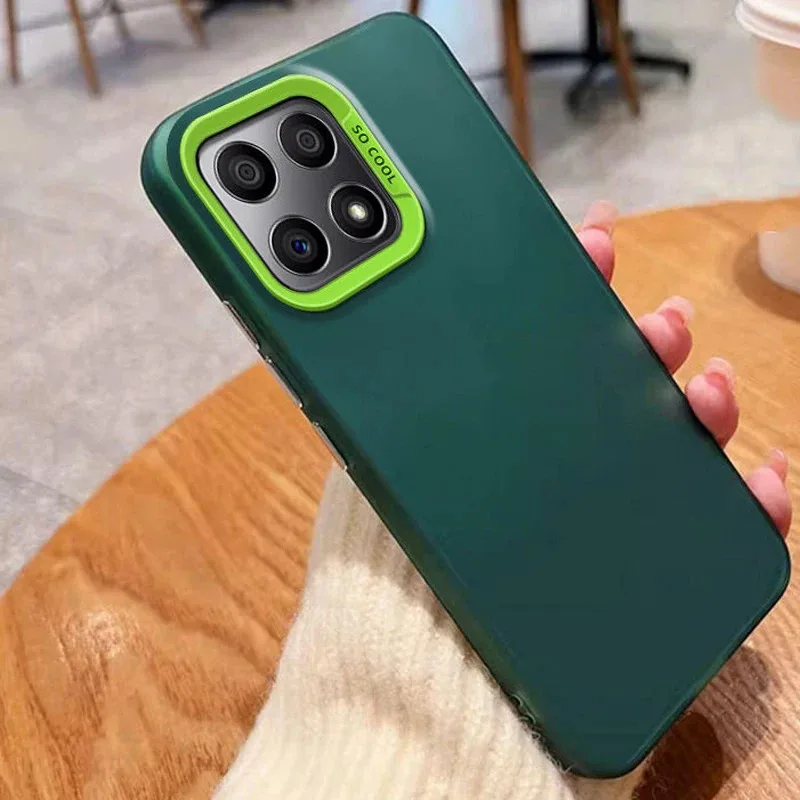 لهواوي الشرف X8A حالة ل HonorX8A الحالات الهاتف المحمول CRT-LX1 CRT-LX2 CRT-LX3 الفاخرة لامع أورورا الجلد ماتي الغطاء الخلفي #5