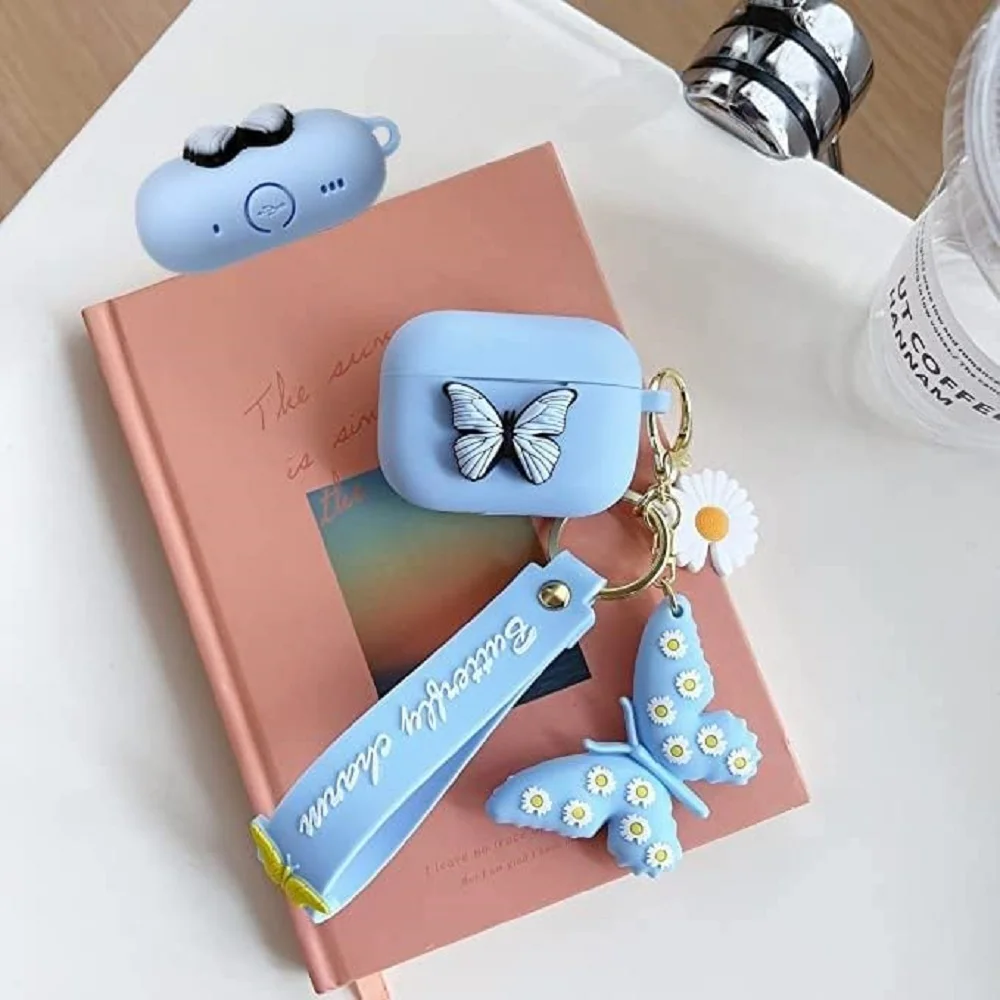 Airpods Pro2 génération étui de protection 2023 dessin animé mignon 3d papillon charme Silicone souple