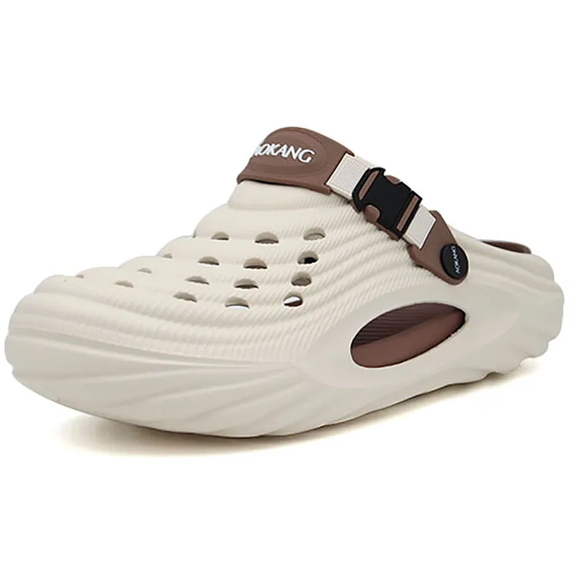 

Aokang Men's Summer Casual Sandals 2025 Hole Design Bla een Slip-On Comfortable EVA Material Footwear for Men