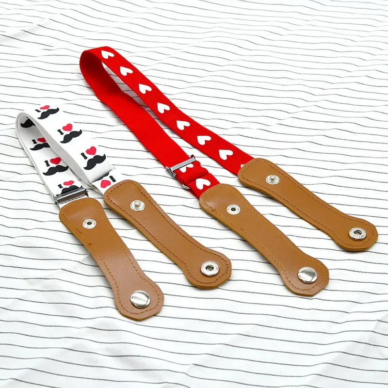 Press Buckle Style Kids Elastic Lazy Belt Versatile Jeans Belt Elastic Stretch Belt for Teen Kids Girls Adjustable Length