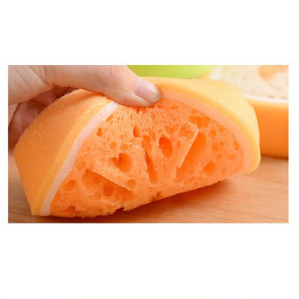 

4pcs Fruits Shaped Cleaning Eraser Premium Dish Washing Sponge High Density Wash Sponge For Kitchenware Glass Car Furniture