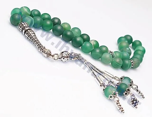 IQRAH Agate Stone Rosary (925 carat Silver)