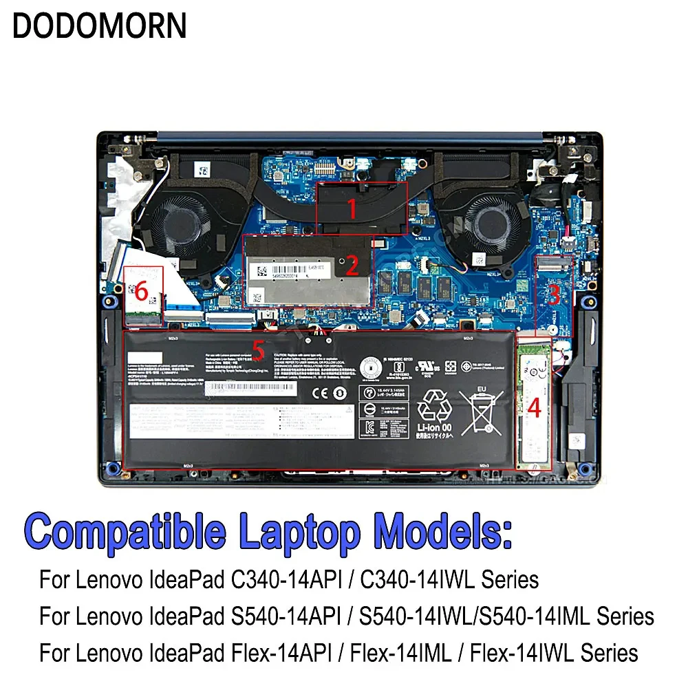 Nuova batteria per Laptop muslimex per Lenovo IdeaPad S540-14IWL C340-14API C340-14IWL Flex-14API Xiaoxin Air14 2019 K3-IWL 2865mAh