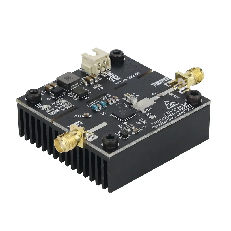 SZM2166 RF Power Amplifier 2.4GHz 2W 33dBm 8-23V DC Wide Voltage Input for Signal Amplification