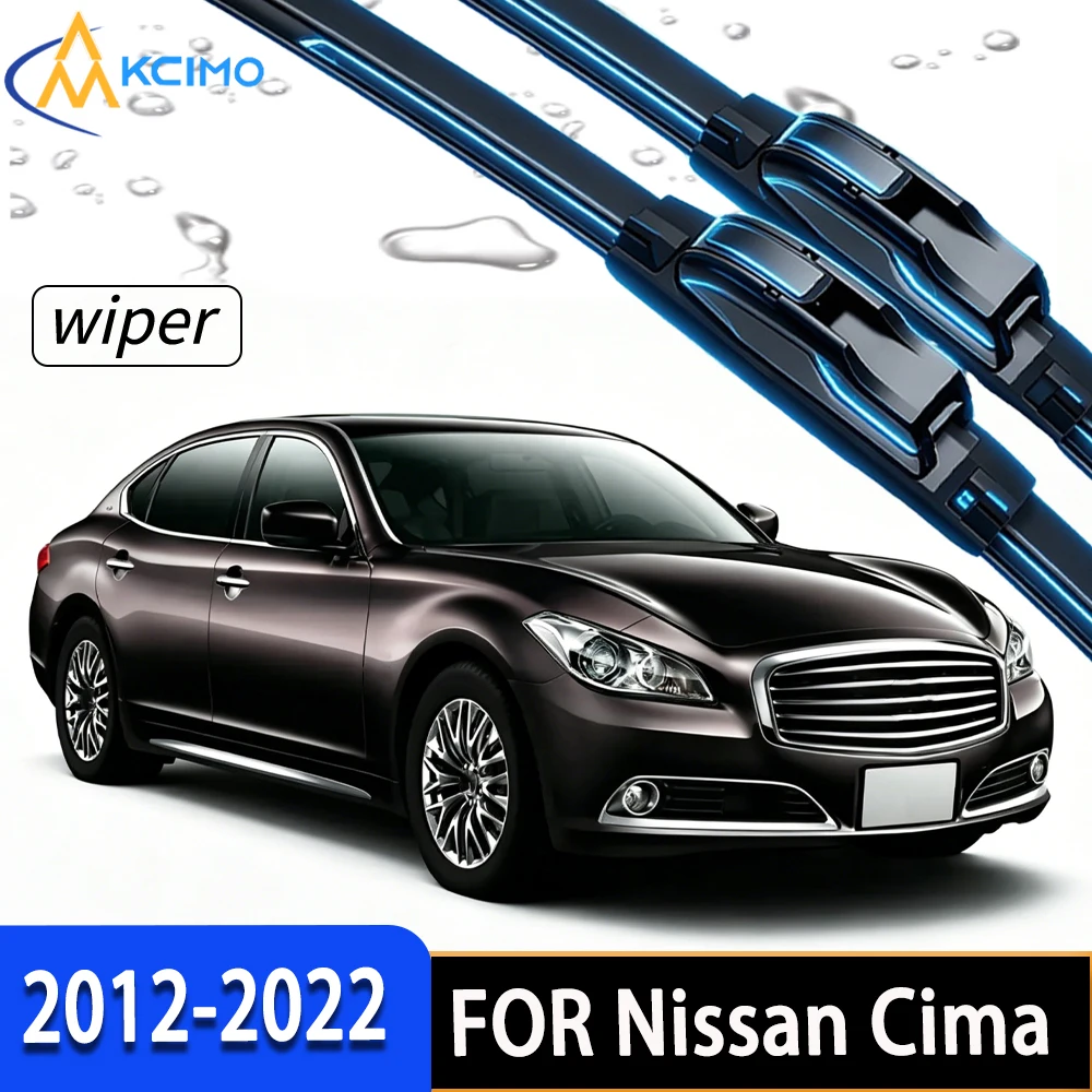 

Premium Front Windshield Wiper Blades Featuring Durable Rubber, Stable All-Weather Performance for Nissan Cima Y51 2012-2022
