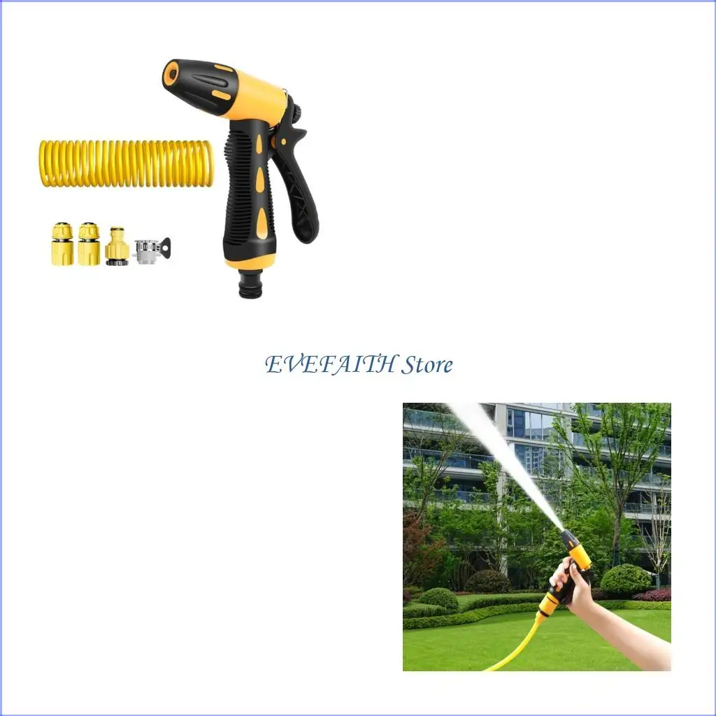 

124B автоматический выдвижной садовый шланг, распылитель, прочная настенная пружинная труба, простая в использовании для купания