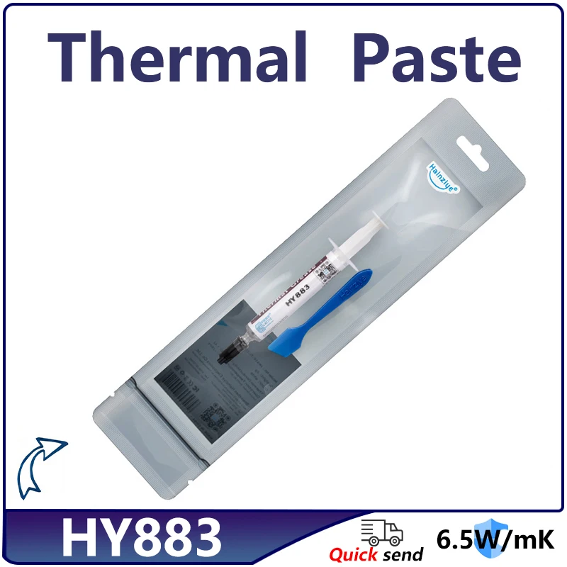 HY883 2g 6.5W/m-k Silicone Thermal Paste Heat Transfer Grease Heat Sink CPU GPU Chipset Notebook Computer Cooling  Syringes