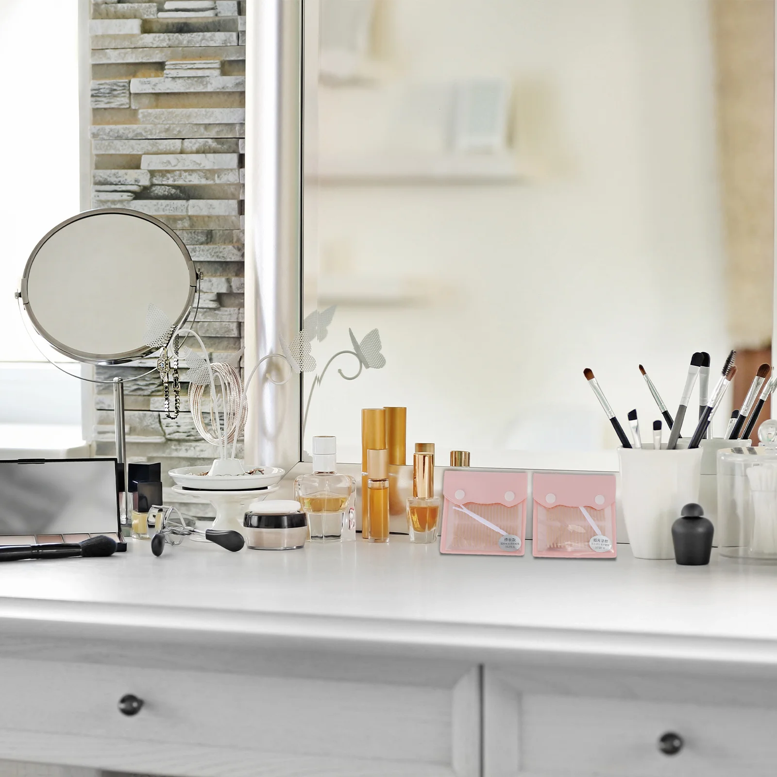 เทปติดตาสองชั้นแบบใส 2 ถุง สติ๊กเกอร์ติดตาแบบลูกไม้ น้ำหนักเบา ระบายอากาศได้ดี อุปกรณ์แต่งตาธรรมชาติสำหรับผู้หญิงและเด็กผู้หญิง เพื่อความงาม