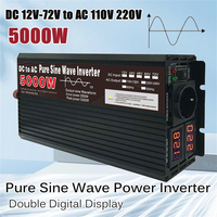 Pure Sine Wave Inverter DC 12V 24V 48V To AC 110V 220V Power 3000W 4000W 5000W Frequency Converter Car Solar Inverters EU Socket