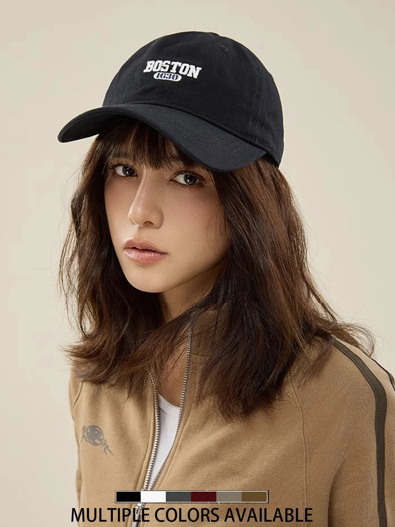 1 unisex all season fashionable pure cotton retro embroidered letter Boston baseball cap