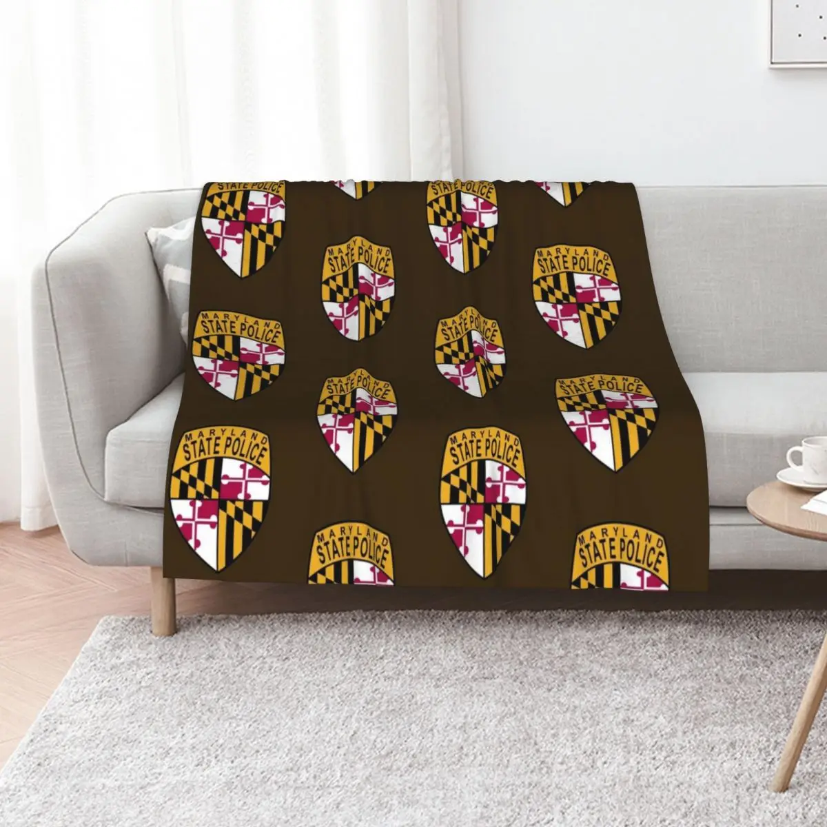 

Maryland State Police Throw Blanket cosplay anime Hairy Fashion Sofas Flannel Blankets