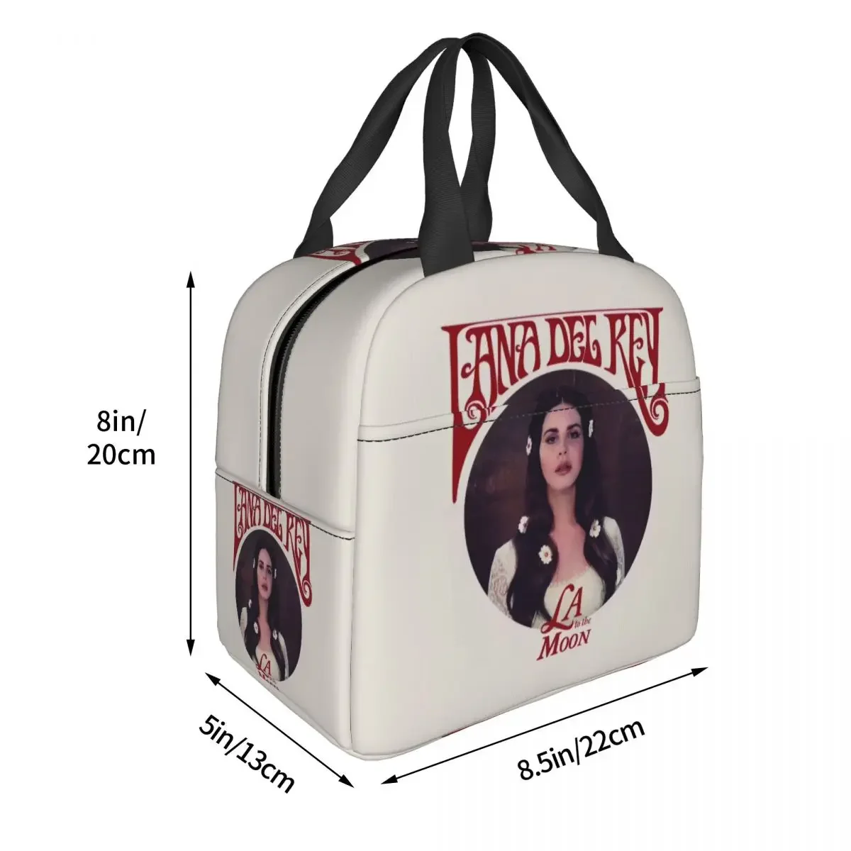 Custom Lana Del Rey Lunch Bag Women Cooler Warm Insulated Lunch Box for Adult Office