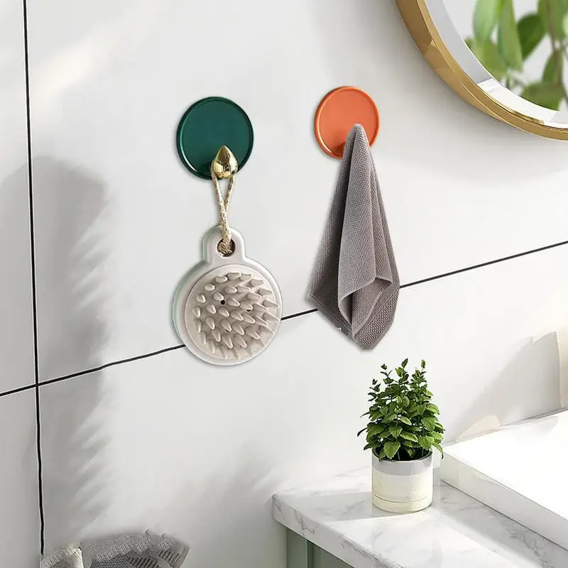 Cute Utility Hooks Wall Hooks With Adhesive Strips Oilproof Waterproof Wall Hooks For Towels Decorations In Living Spaces