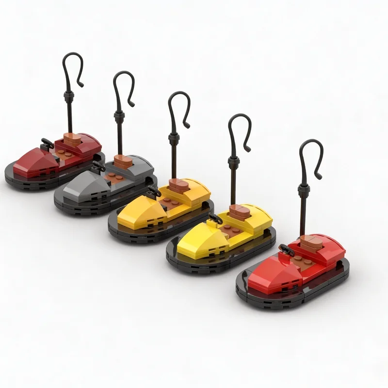 757PCS MOC Bumper Car Amusement Ride Model Custom Puzzle DIY Assembly Toy Creative Fairground Collection Display Popular Gifts