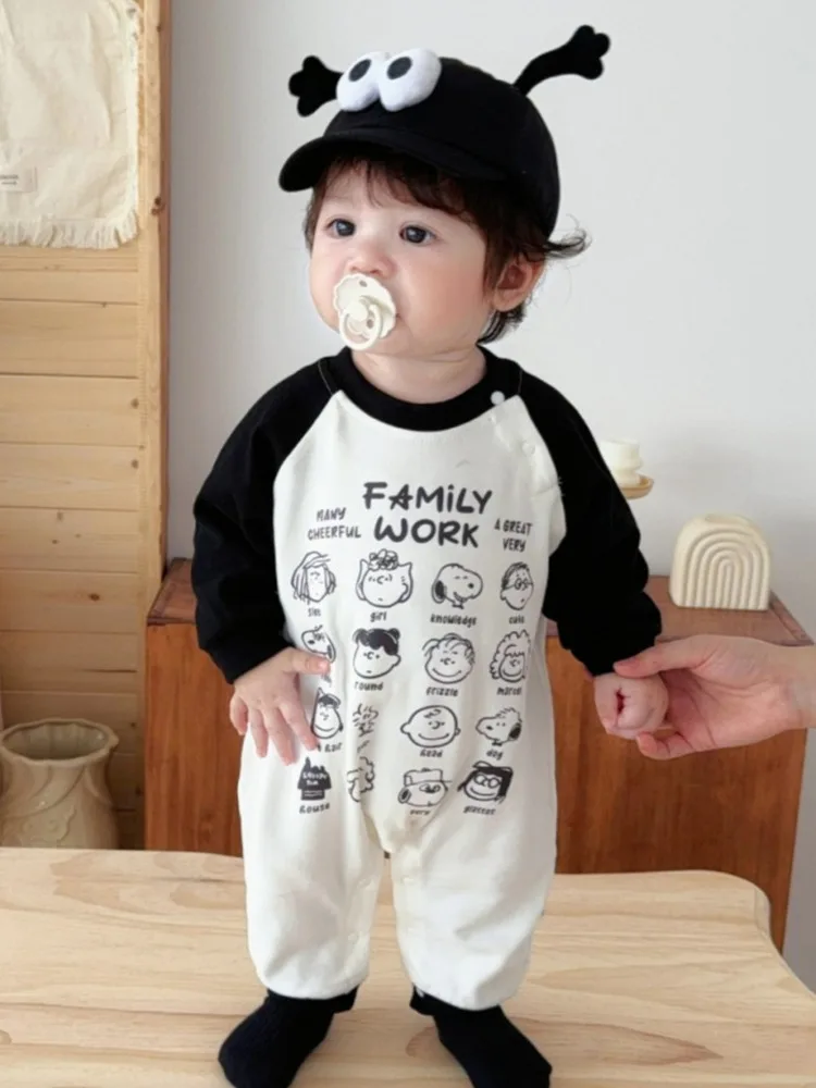 

Детский костюм Rer, весна-осень, милая универсальная детская одежда с героями мультфильмов для мальчиков, осень 2022, длинная уличная одежда све